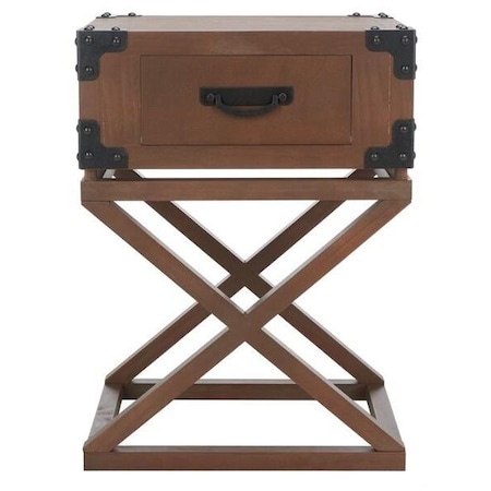 Safavieh Dunstan Accent Table- Washed Natural Pine - 25.5 x 15 x 19 in. AMH5720B